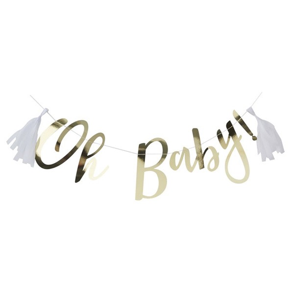 Oh Baby Gold Foil Bunting