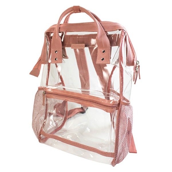 Ash Rose Hinge Top Clear Backpack Tote