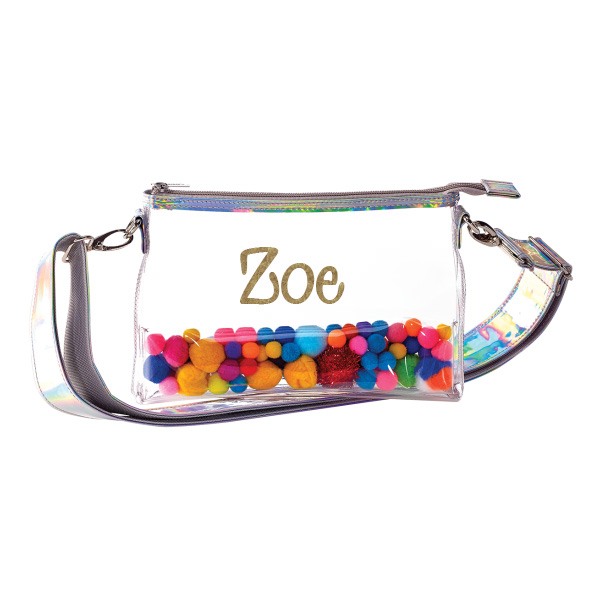 Pom Poms Clear Belt Bag