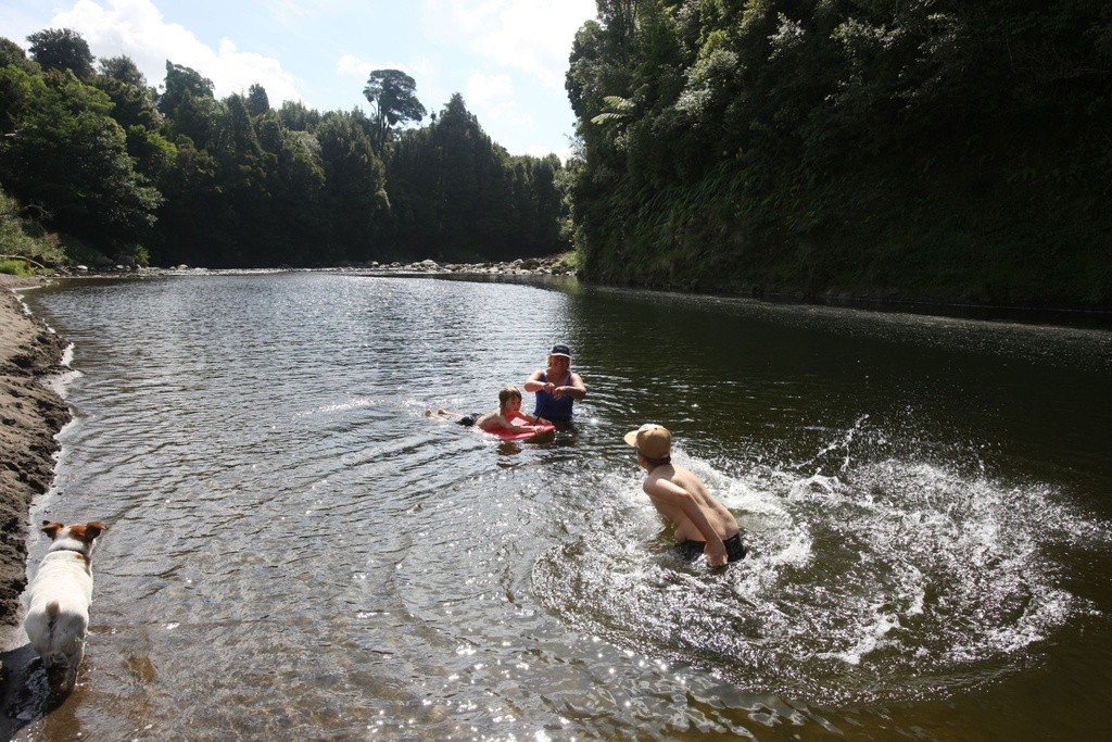 Manganui River at Everett Park (downstream of Kurapete Stream)