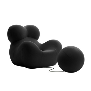 Serie Up 2000 Lounge Chair - Black - Quickship Serie Up 2000 Lounge Chair - Black - Quickship