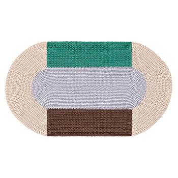 The Crochet Collection - Mono Blue Rug The Crochet Collection - Mono Blue Rug