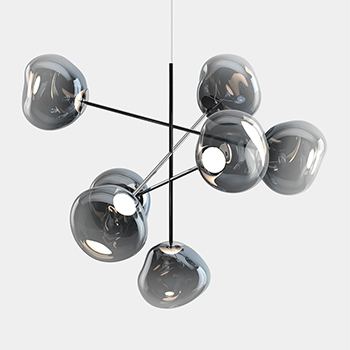 Melt Large Chandelier - NIckel