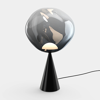 Melt Cone Fat Table Lamp - Nickel