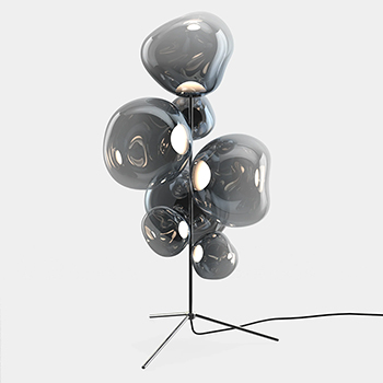 Melt Floor Chandelier Lamp - Nickel