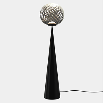 Whirl Fat Cone Floor Lamp - Silver Whirl Fat Cone Floor Lamp - Silver