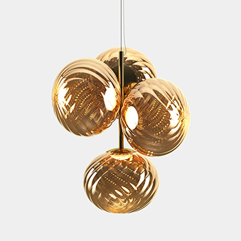 Whirl Mini-Chandelier Suspension Light - Gold Whirl Mini-Chandelier Suspension Light - Gold