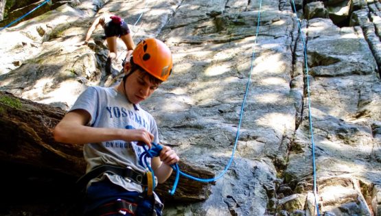 Rock climbing on the Northwest Canada quest