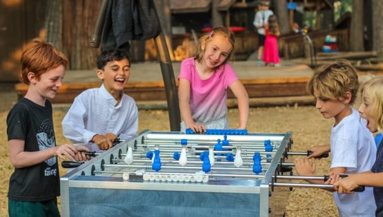 Kids at Family Camp playing games