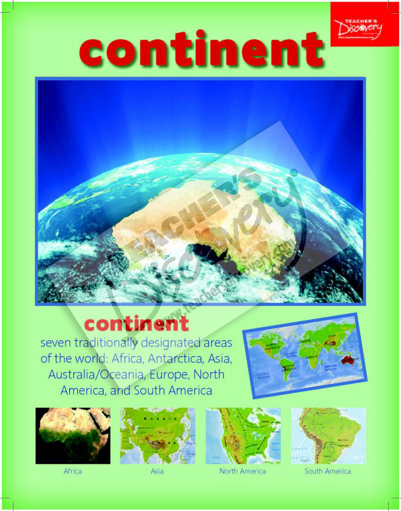 Geography Terms MiniPoster Set of 25, Social Studies Teacher's Discovery