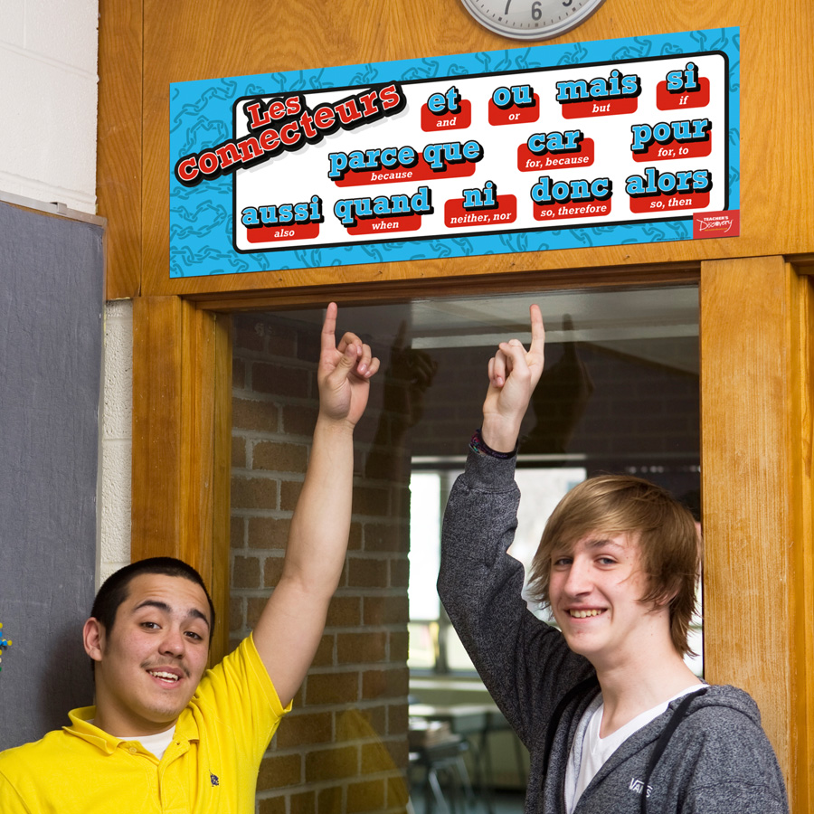 Connecting Words French Poster, Classroom Décor Teacher's Discovery