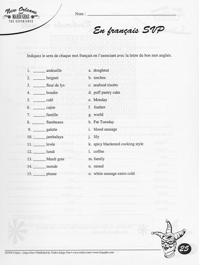 New Orleans & Mardi Gras The Experience French DVD & Reproducible