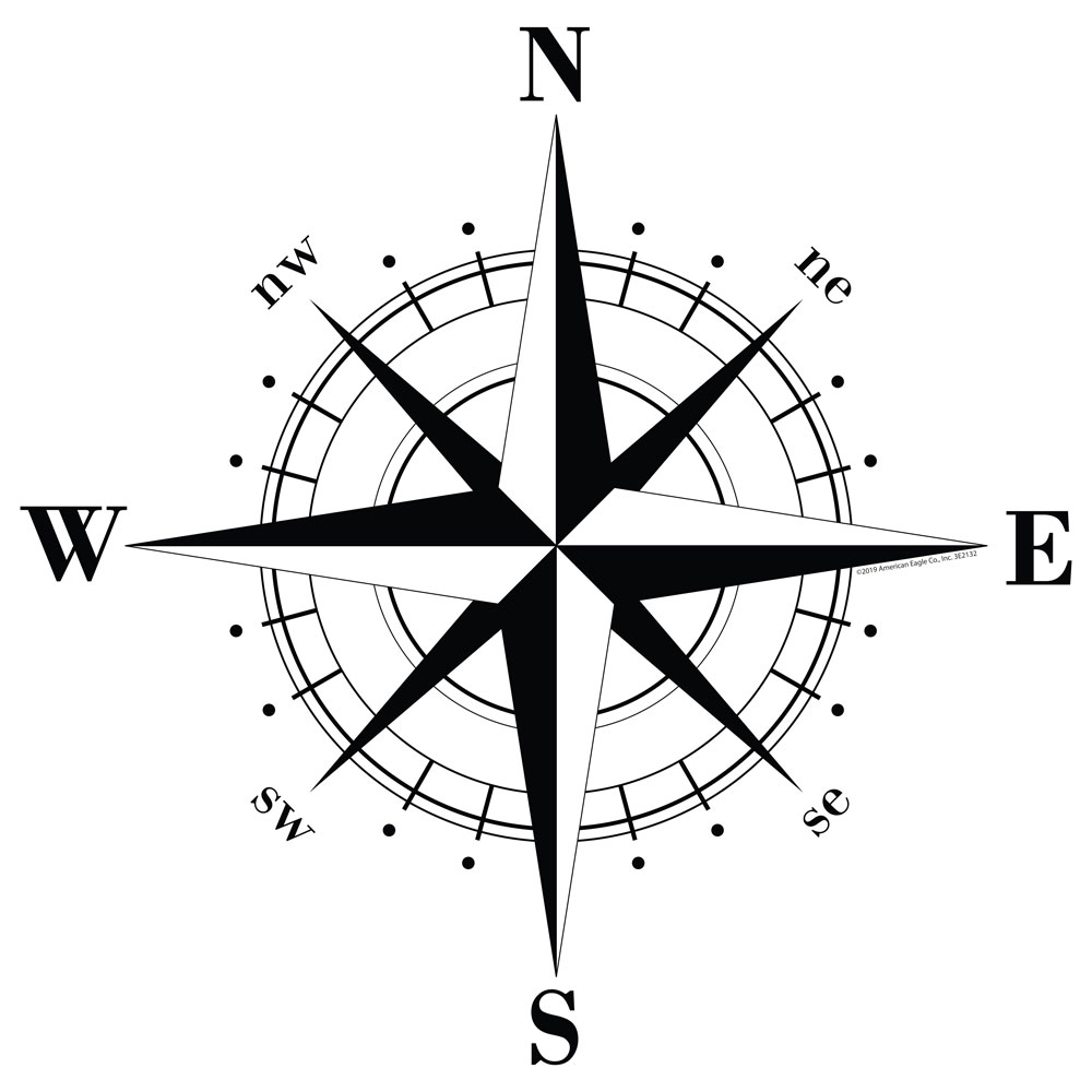 Compass Rose Vinyl Decal , Social Studies Teacher's Discovery
