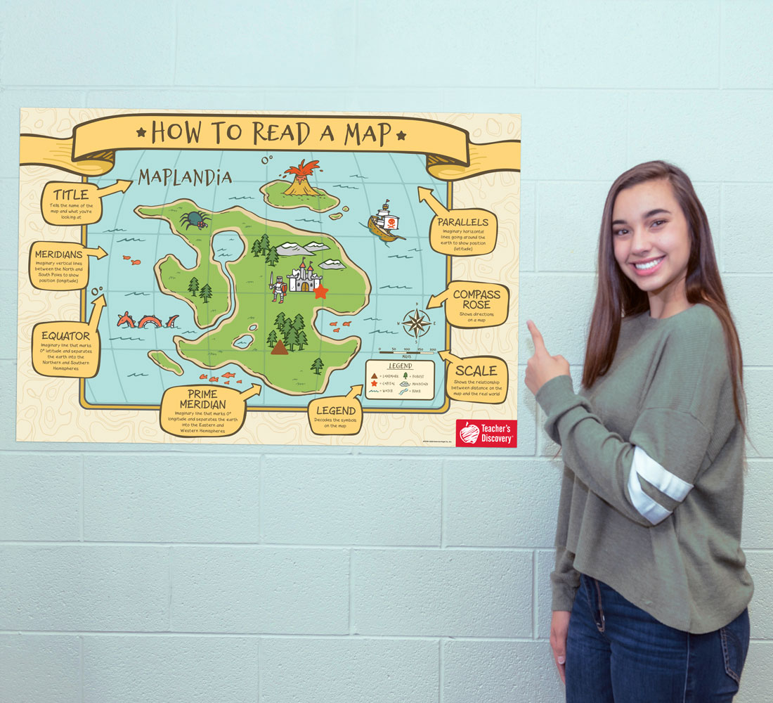 How to Read a Map Chart, Social Studies: Teacher's Discovery