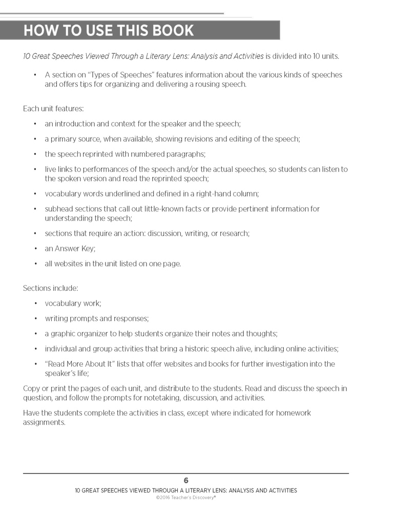 10 Great Speeches Viewed Through a Literary Lens Analysis and