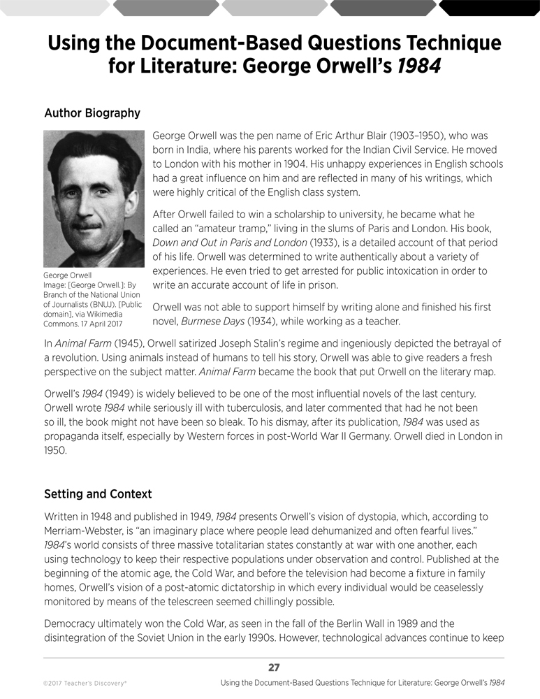 Using the DocumentBased Questions Technique for