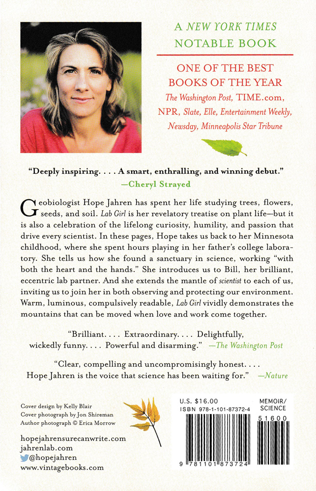 Lab Girl Paperback Book (1240L), English Teacher's Discovery