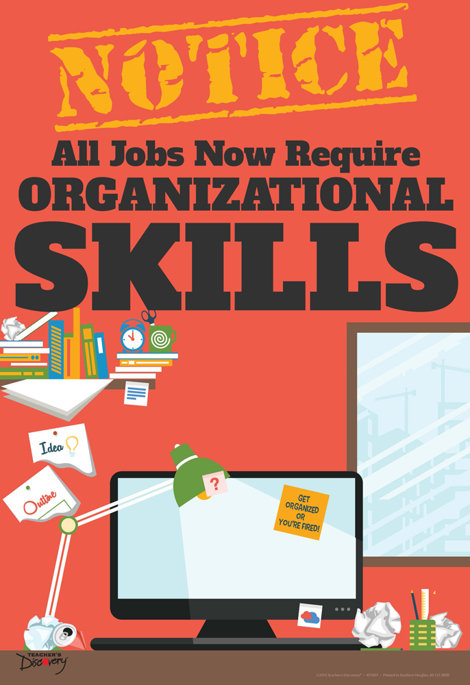Official Notice Job Skills Mini-Poster: Organizational Skills, Mini