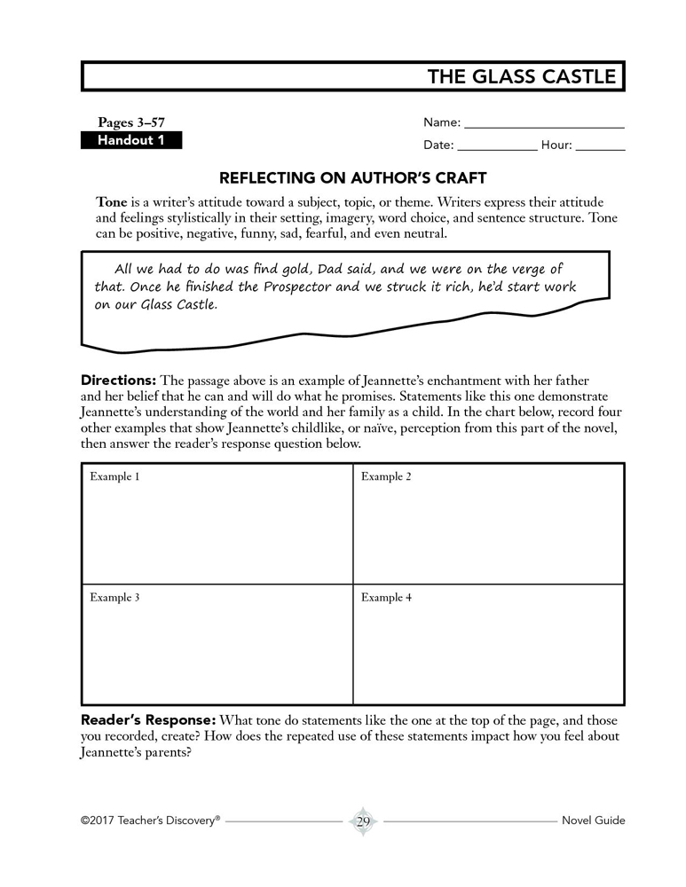 The Glass Castle Novel Guide Book, English Teacher's Discovery