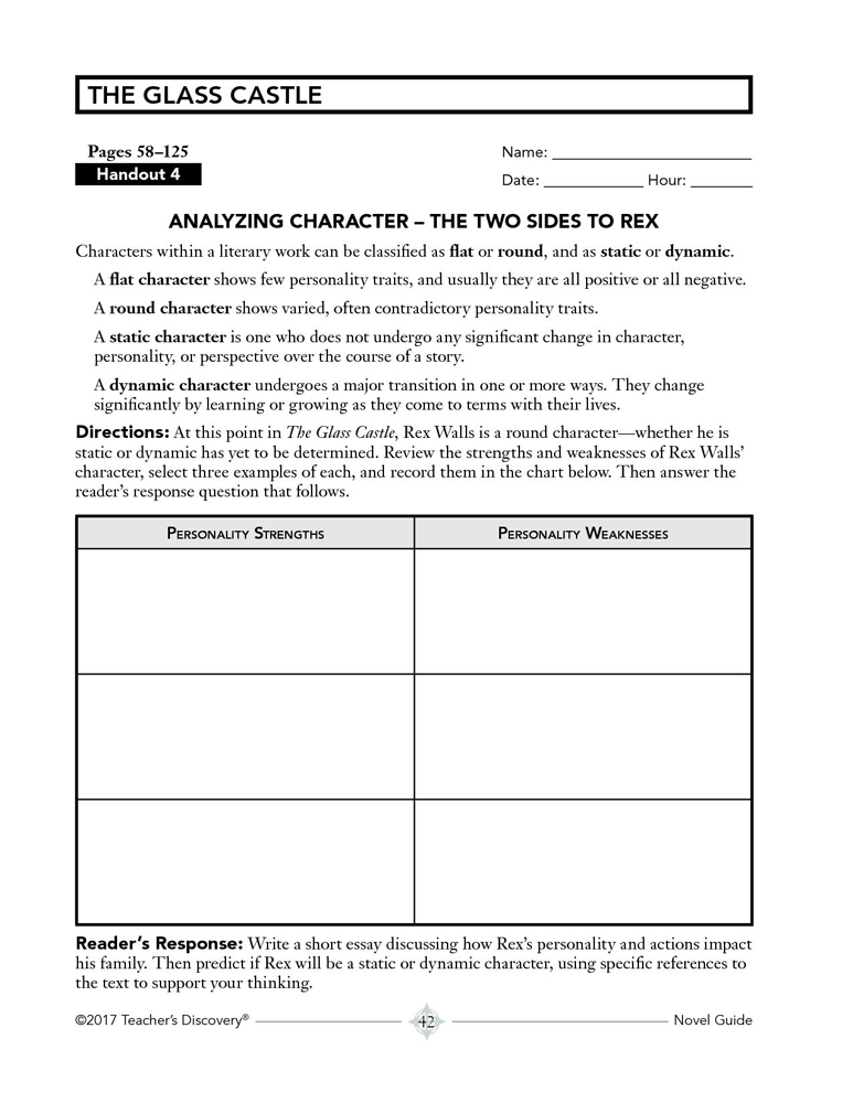 The Glass Castle Novel Guide Book, English Teacher's Discovery