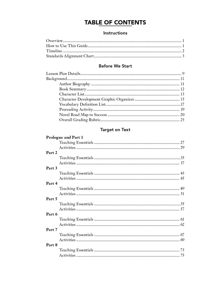 The Book Thief Novel Guide Book, English Teacher's Discovery