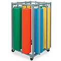 Kraft Paper Mobile Square Vertical Rack - 8 Roll