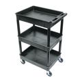 LUXOR|H.WILSON Endura&reg; Heavy-Duty Utility Cart - 3 Tubs