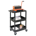 LUXOR|H.WILSON Endura&reg; Heavy-Duty Utility Cart - 1 Shelf/2 Tubs