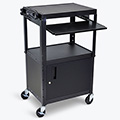 Duraweld Cart with Keyboard Tray and Cabinet