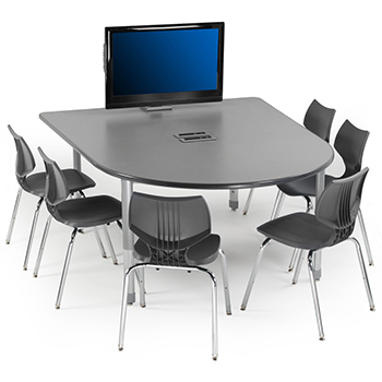 Smith System&reg; Interchange&reg; Multimedia Table with Power