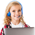 HamiltonBuhl&reg; Kid's Flex-Phones USB Headset w/Mic