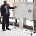 Luxor|H.Wilson Reversible Mobile Magnetic Whiteboard