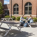 Shaka Picnic Table - 72 in.W x 67-1/2 in.D Rectangle Top with Bench Seat
