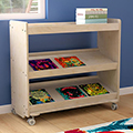 Bright Beginnings Mobile Storage Cart w/3 Angled Shelves
