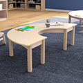 Bright Beginnings Preschool Activity Table - Half Circle
