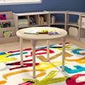 Bright Beginnings Preschool Ajustable Activity Table - Round