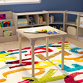 Bright Beginnings Preschool Ajustable Activity Table - Square