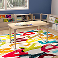 Bright Beginnings Preschool Ajustable Activity Table - Rectangle