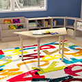 Bright Beginnings Preschool Ajustable Activity Table - Trapezoid