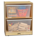 Jonti-Craft® Single Jumbo Tote Storage - With 2 Clear Totes and Lids