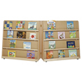 Wood Designs™ Mobile Folding Double-Sided Book Display