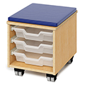 Whitney Brothers® Teacher's Rolling Stool with Trays