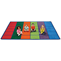 Carpets for Kids Colorful Rows Seating Rugs