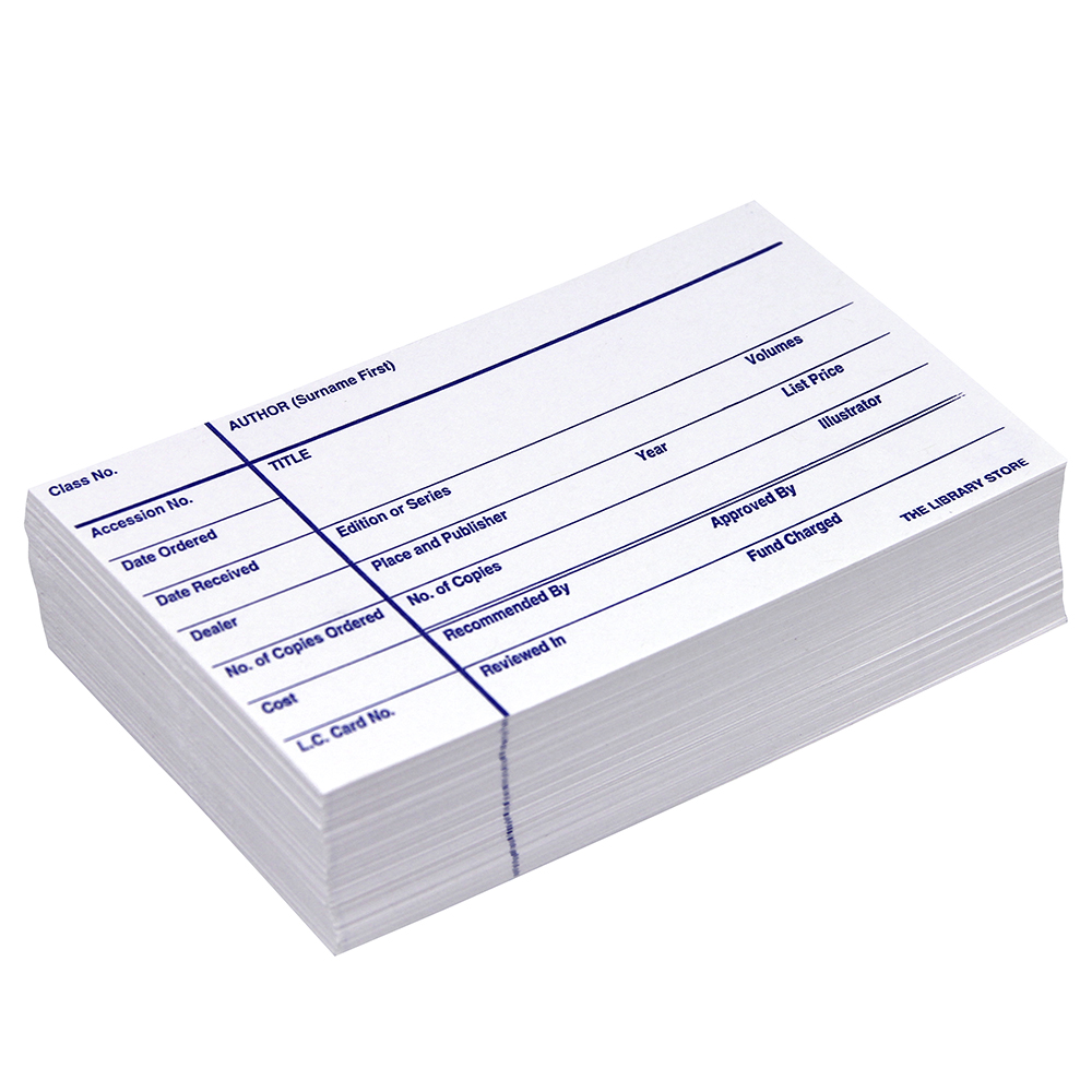 Library Forms Book Order Cards Unpunched, 100/Pkg