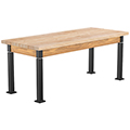 NPS® Aero-Lift Wood Frame Tables - Butcherblock Top