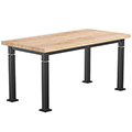NPS® Aero-Lift Steel Frame Tables - Butcherblock Top