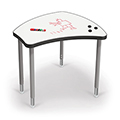 MooreCo&reg; Hierarchy Shapes Desks - Porcelain Top