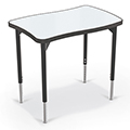 MooreCo&reg; Hierarchy Creator Desks - Porcelain Tops