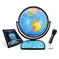 Intelliglobe II&trade; Blue Raised Relief Desk Globe