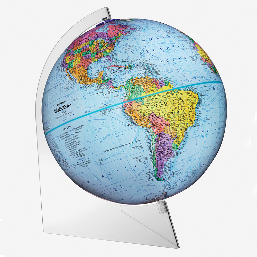 Classroom Maps & Globes Panorama Raised Relief Globe